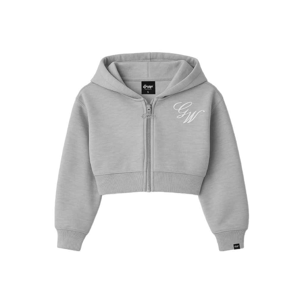 WOMEN'S CROP HOODIE (Full Zipped) – Los Grasya