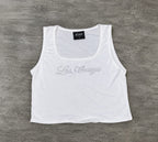 Crop Top for Womens (Rhinestones)