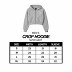 MEN'S CROP HOODIE (Full Zipped)